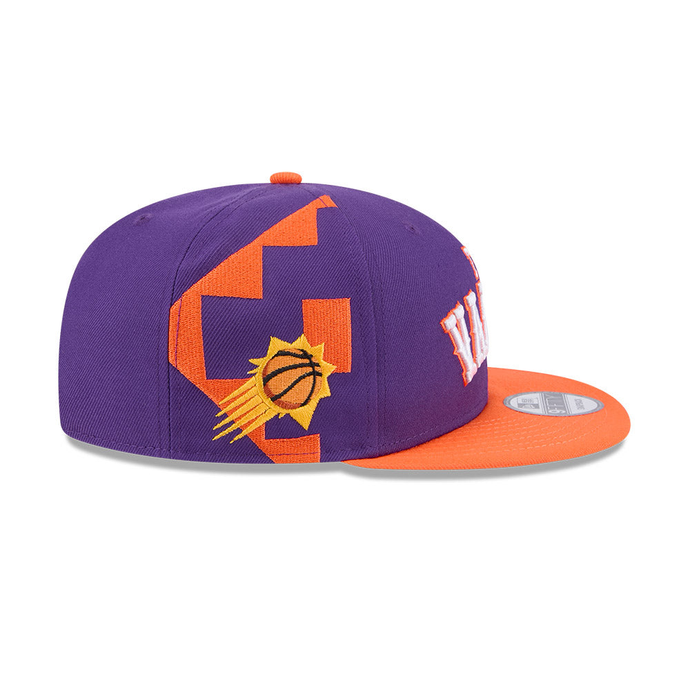 Phoenix Suns Youth Kids Hat - JR NBA 2024-2025 City Edition Purple Orange 9Fifty Snapback Cap - New Era